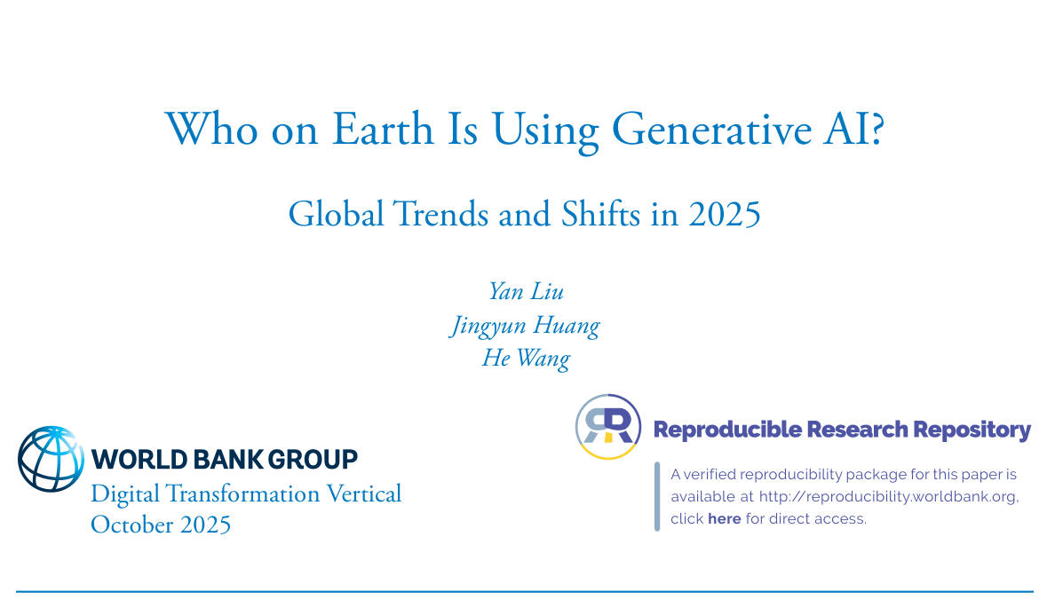 요즘 AI, 누가 어떻게 쓰고 있을까? feat. 세계은행 보고서